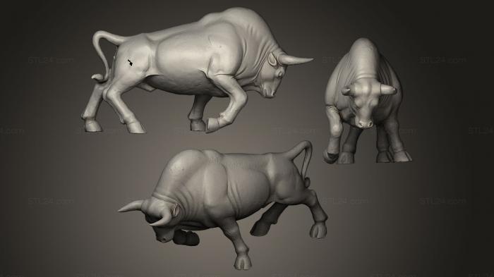 Статуэтки животных (Бык, STKJ_0025) 3D модель для ЧПУ станка